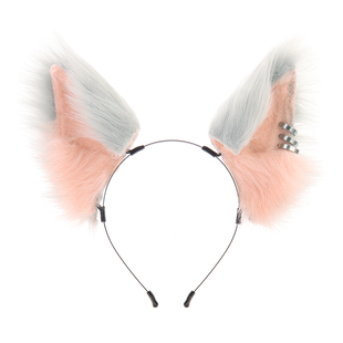 手作凡人修仙传耳朵发箍 银月cosplay狼头饰兽尾银灰狐狸兽耳套装