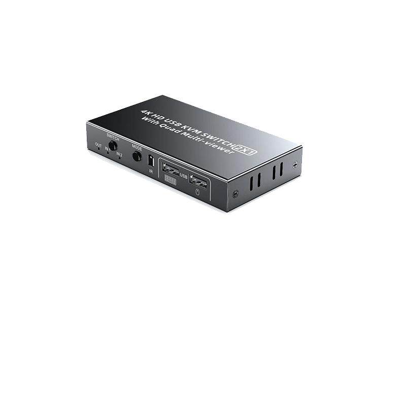 hdmi2进1出画面分割器KVM切换器