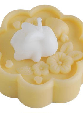 中秋月饼兔子花香调香薰蜡烛