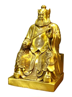 黄铜张天师铜像家居供奉风水神像