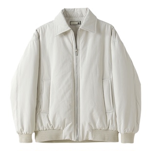 LUUD 轻便通勤风男士飞行员夹克外套内里夹棉防风保暖棉衣外套冬