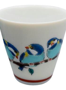 日本进口九谷烧酒杯陶瓷碟子