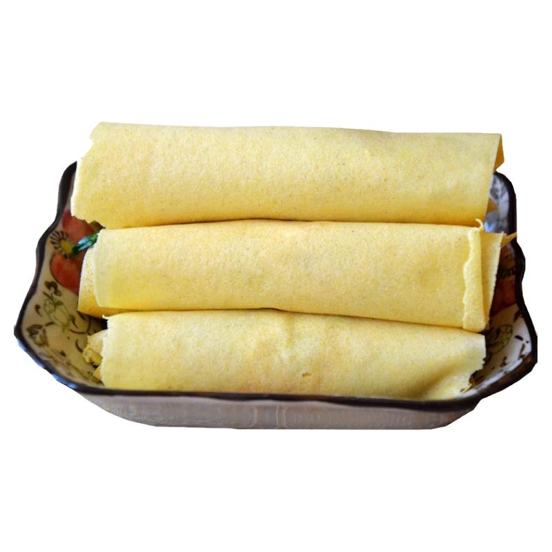 手工莱芜煎饼小米玉米薄脆饽饽杂粮粗粮卷大葱山东现做开袋即食