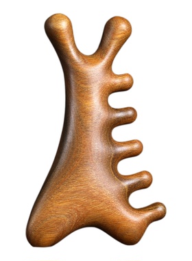 天然绿檀木四合一多功能按摩梳子