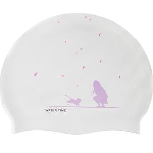 WaterTime/水川泳帽女成人防水不勒头长发专用韩国大号日系游泳帽