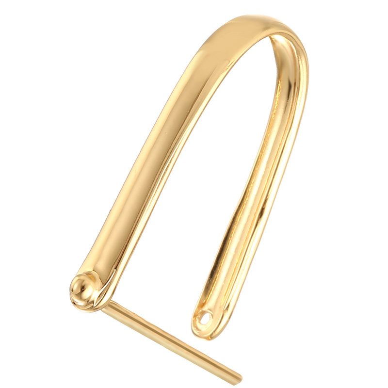 平安扣吊坠扣18K金扣子瓜子扣头diy翡翠玉石蜜蜡夹扣项链扣配件