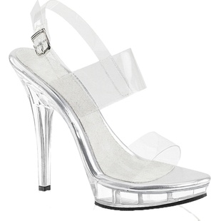 健美比赛钢管舞高跟鞋10cm细跟大码防水台透明床上不累脚神器调情