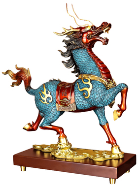 旗开得胜铜龙马精神摆件马到成功