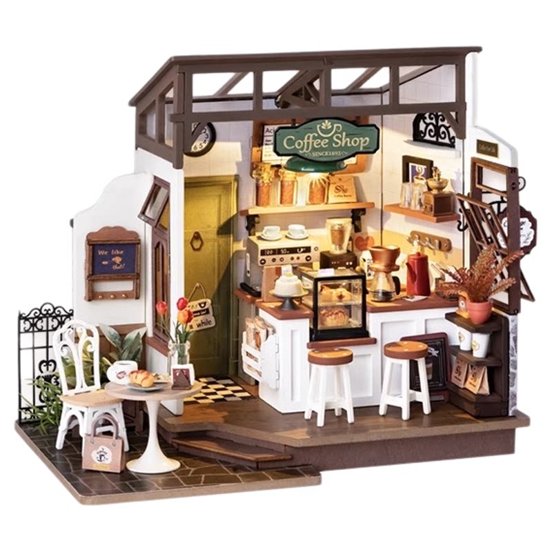 rolife若来17号咖啡店拼装积木