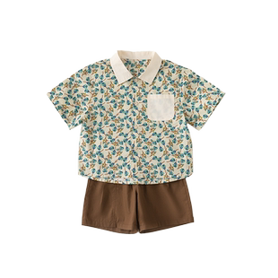 男童夏装套装2026新款女童夏款两件套儿童童装洋气姐弟装兄妹装潮