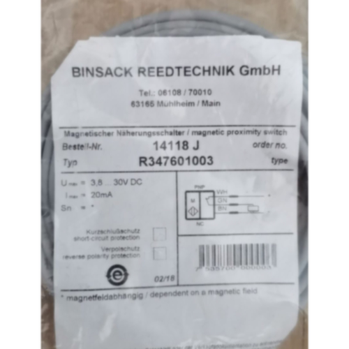 议价全新BINSACK REEDTECHNIK传感器14118J R347601003现货 H1411