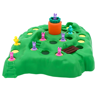 兔子陷阱闯关大冒险转萝卜玩具儿童亲子益智力龟兔赛跑桌面游戏棋