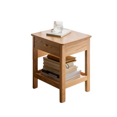 源氏木语加兰实木床头柜边几