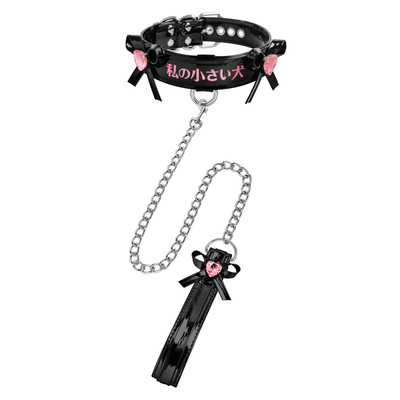 定制刻字puppy小狗项圈女m牵引绳