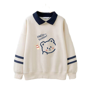 12少女春装上衣13初中高中学生14岁女孩polo领15学院风长袖T恤16