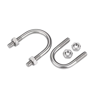 U型螺栓304不锈钢U形螺丝夹管管卡管夹固定卡扣套装M6M8M10M12M24