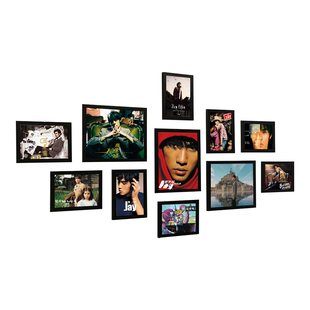 周杰伦海报挂画专辑相框照片墙组合jay周边卧室免打孔客厅装饰画