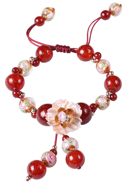 七彩蝶度女琉璃珠未镶嵌民族风