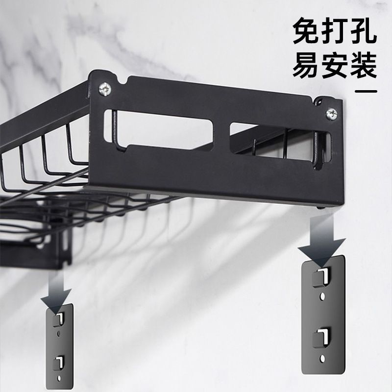 厨房碗碟收纳置物架各种用品批发大碗盘打孔全免沥水架子家用壁挂