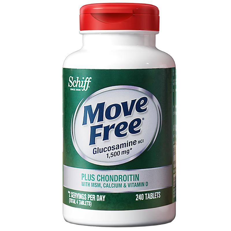 【自营】Move Free益节五合一氨糖钙护关节钙片+VD240粒修护膝盖