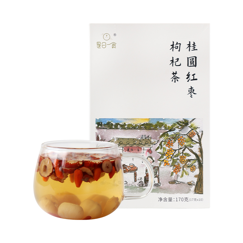 是日一食桂圆红枣枸杞茶热泡女生花茶果茶（10包/盒）