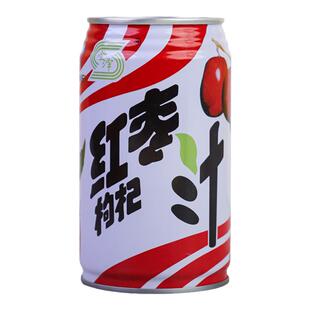 张掖圣泽红枣枸杞汁果汁风味饮料红枣枸杞茶饮品罐装礼盒箱甘肃