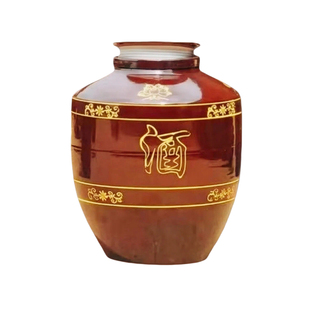 土陶酒坛密封加厚双面釉白酒长期存酒专用50斤酒壶刻花酒缸酒罐子