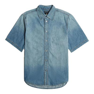 G-STAR男士帅气牛仔短袖衬衫