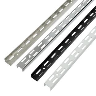 鑫何固双排AA柱支架立柱U槽低碳钢铁条服装展示梯柱可调节置物