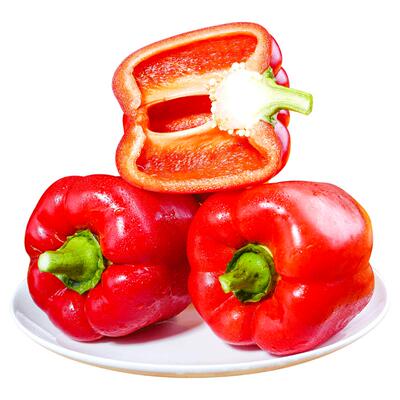 新鲜甜椒新鲜到家红彩椒产地现摘