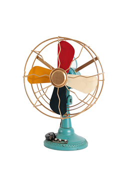 复古铁艺电风扇模型酒吧装饰摆件