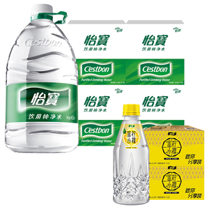 怡宝4箱纯净水4.5L*4瓶饮用水2箱蜜水柠檬350ml*12瓶饮品