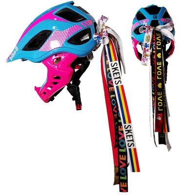 装饰件玩偶公仔彩带辫子自行车