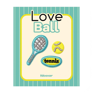 LOVE BALL运动球类刺绣布贴便携护照夹证件保护套装饰贴手账diy