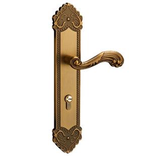 欧式门锁卧室客厅大门锁公司别野防古实木大门双开对开大门门锁