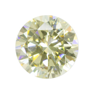 鹅黄色淡黄色立方氧化锆石裸石 圆形尖底CZ微镶人造DIY0.8~2.75mm