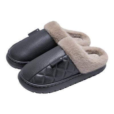 男士棉拖鞋冬天保暖防滑防水家用