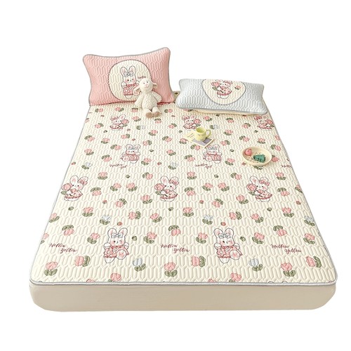 ins夏季冰丝乳胶软凉席三件套床单床笠款宿舍单人夏凉垫子可水洗