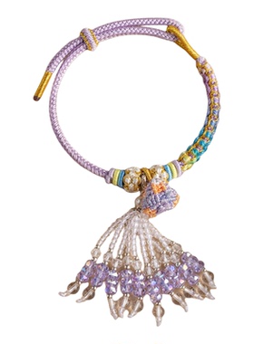 新中式彩色手工编织diy手绳