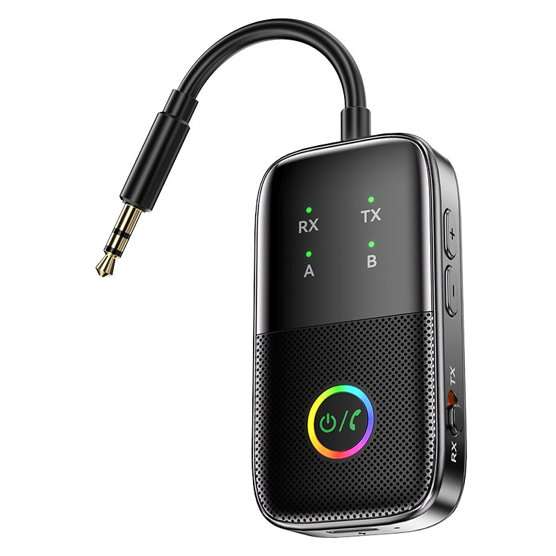 蓝牙接收发射器aux车载音频适配器接老音响功放无线电脑视发射器
