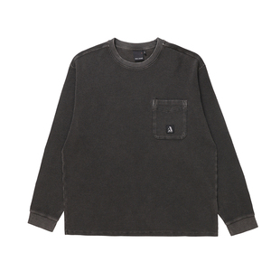 ABLE JEANS 秋冬款男士宽松复古水洗全棉华夫格圆领套头卫衣