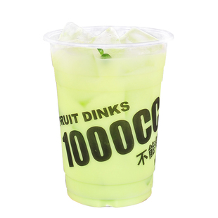 一次性加厚透明塑料1000ml超大冷饮料奶茶水果汁注塑杯子带盖定制