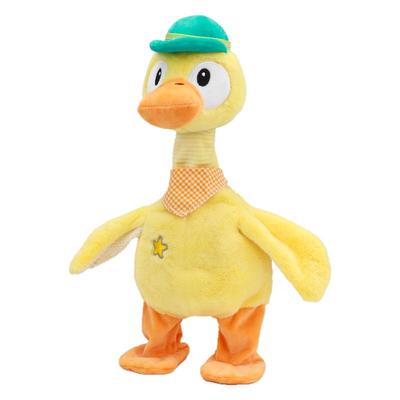 复读鸭毛绒玩具0-3岁婴儿学说话宝宝娃玩偶会说话走路的鸭子安抚