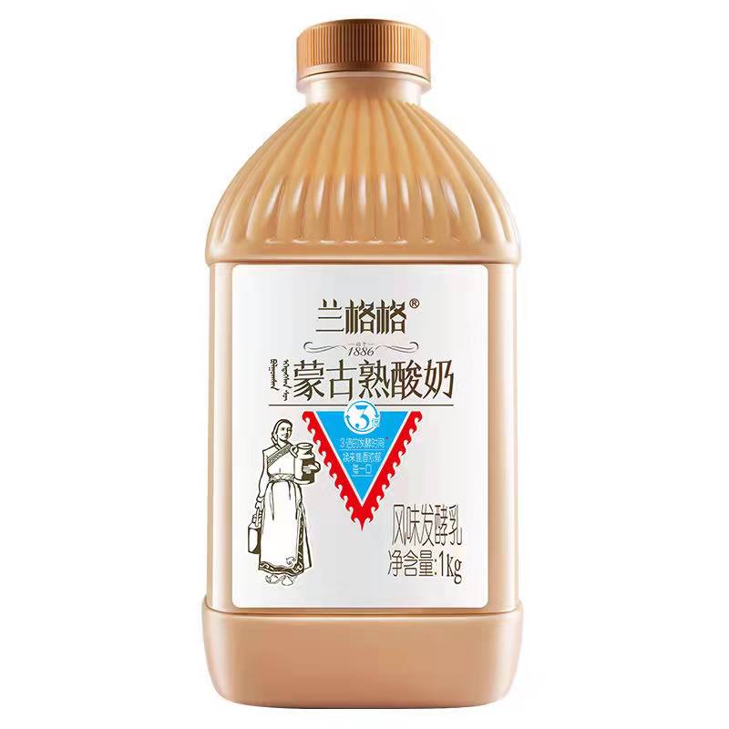 兰格格蒙古熟酸奶马苏里3瓶1kg*3