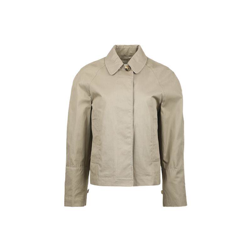【自营】BURBERRY/博柏利女士FW26系扣翻领纯棉夹克外套短风衣