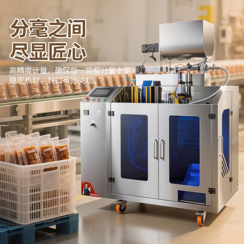 全自动给袋式包装机颗粒粉末咖啡豆自立袋封口机膏液体酱料灌装机