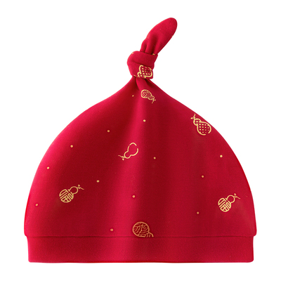 汤尼倍儿新生儿胎帽纯棉外出护囟