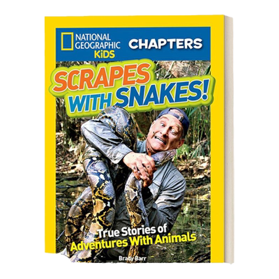 英文原版 National Geographic Kids Chapters: Scrapes With Snakes 国家地理儿童章节书 与蛇互动 科普冒险故事 进口原版书籍