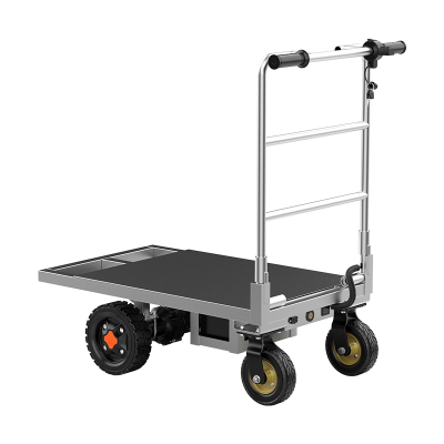 可折叠电动平板搬运车四轮进电梯