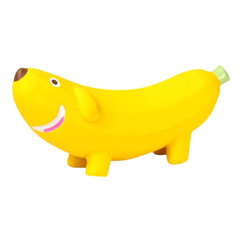 QMONSTER乳胶发声火箭飞碟狗玩具